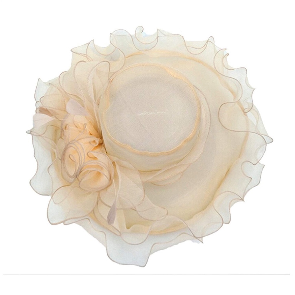 Women Foldable Organza Church Derby Hat.